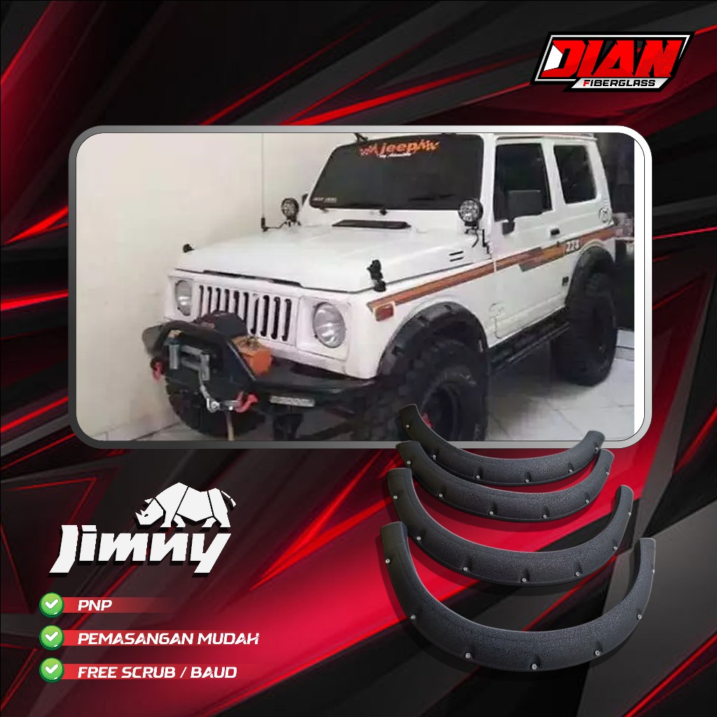 over fender jimny katana bulat oval fender jimny bulat lama slebor jimny variasi mobil suzuki jimny