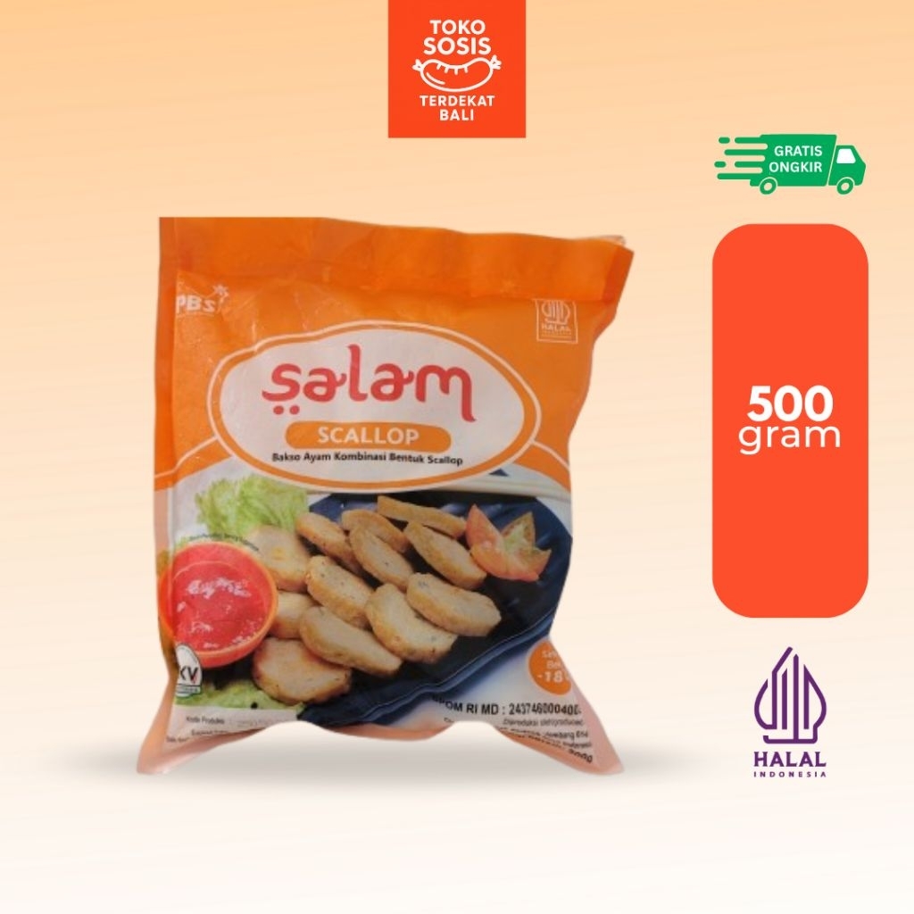 

Salam Scallop Ayam 500 gram | Olahan Ayam Kombinasi