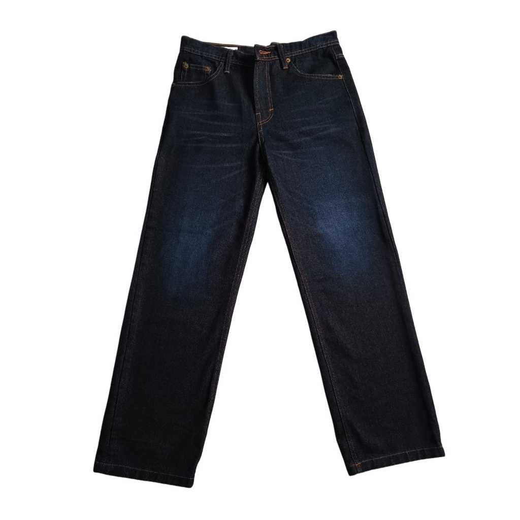 New Chapter Official - Jeans Baggy Selvedge Oversize Wisker Black Jeans Wisker