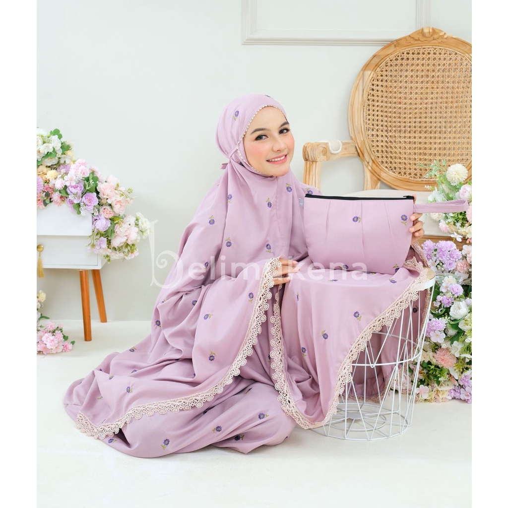 BELIMUKENA PREMIUM - Mukena Dewasa 2in1 Microtex Bordir Alda
