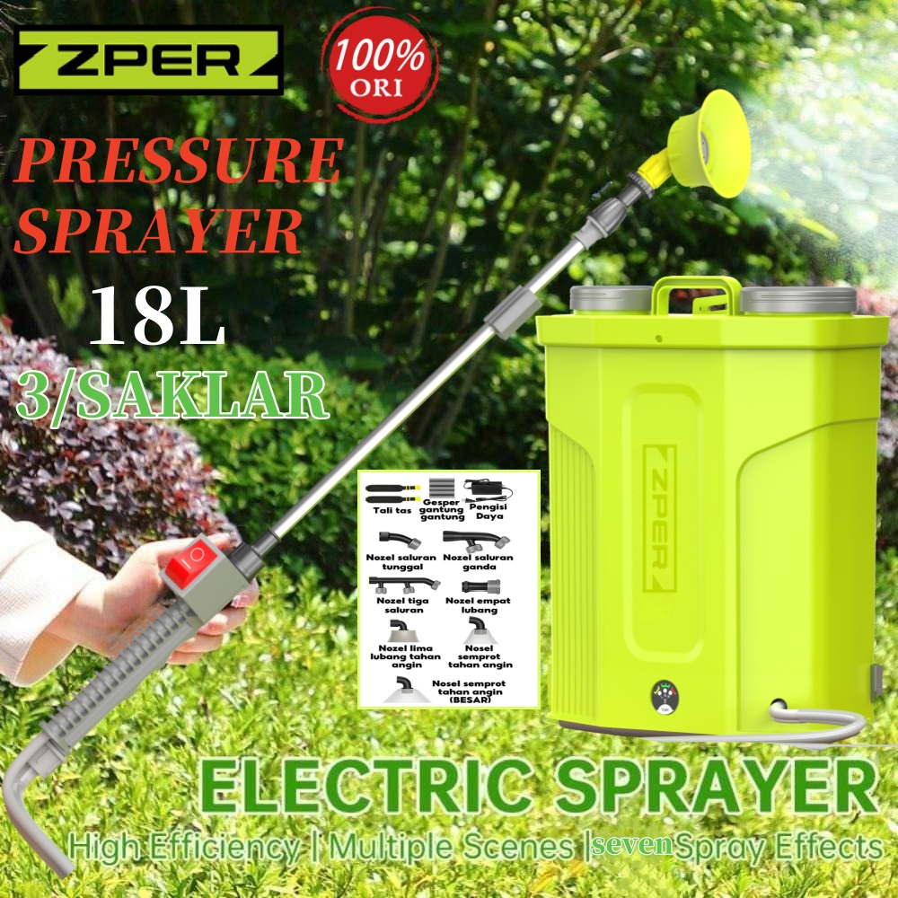 ZPER 18L Alat Semprot Tanaman Rumput Semprotan Solo Elektrik  Knapsack Sprayer Padi Murah Promo Peny