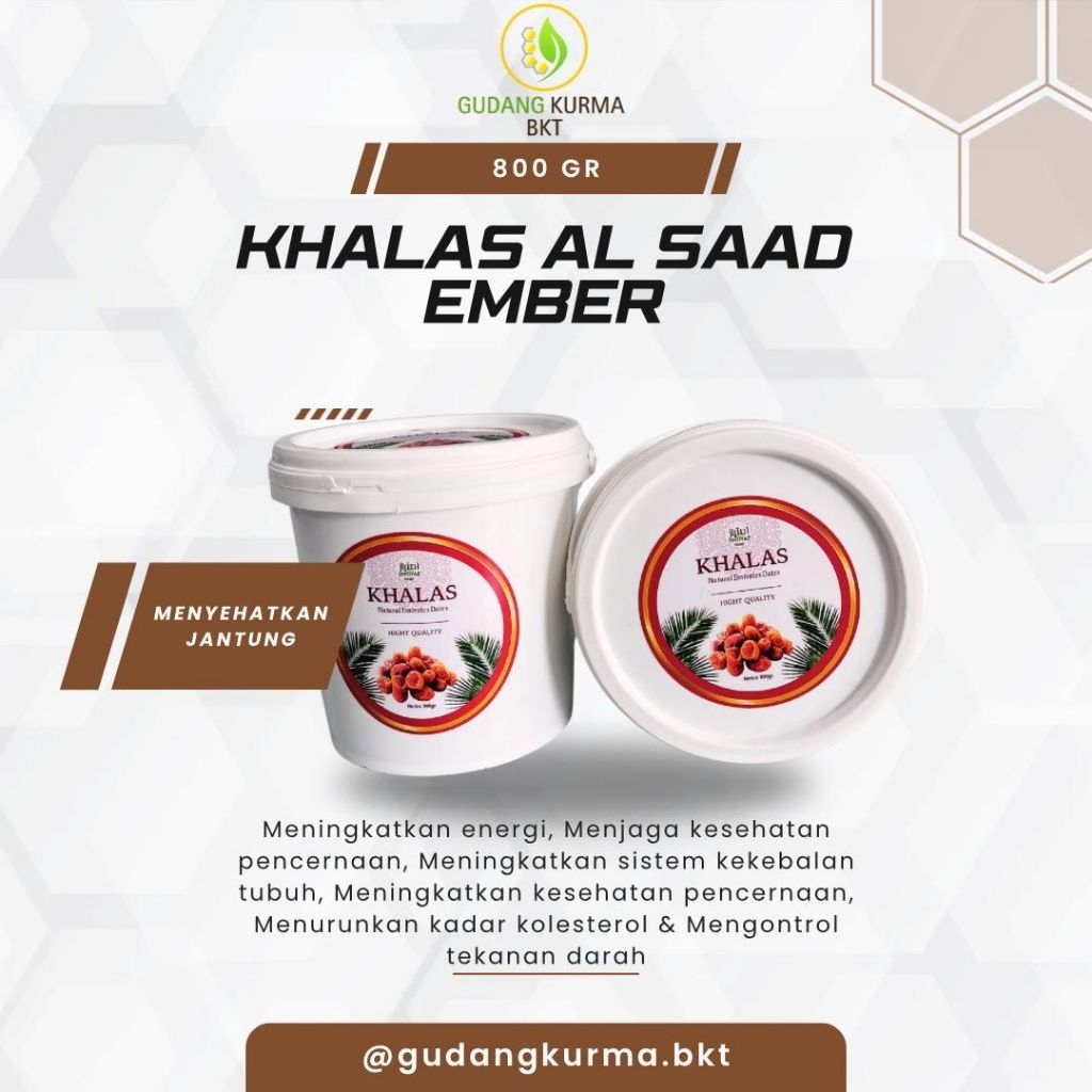

KURMA KHALAS KEMASAN EMBER 800gr | Oleh-oleh haji dan umroh