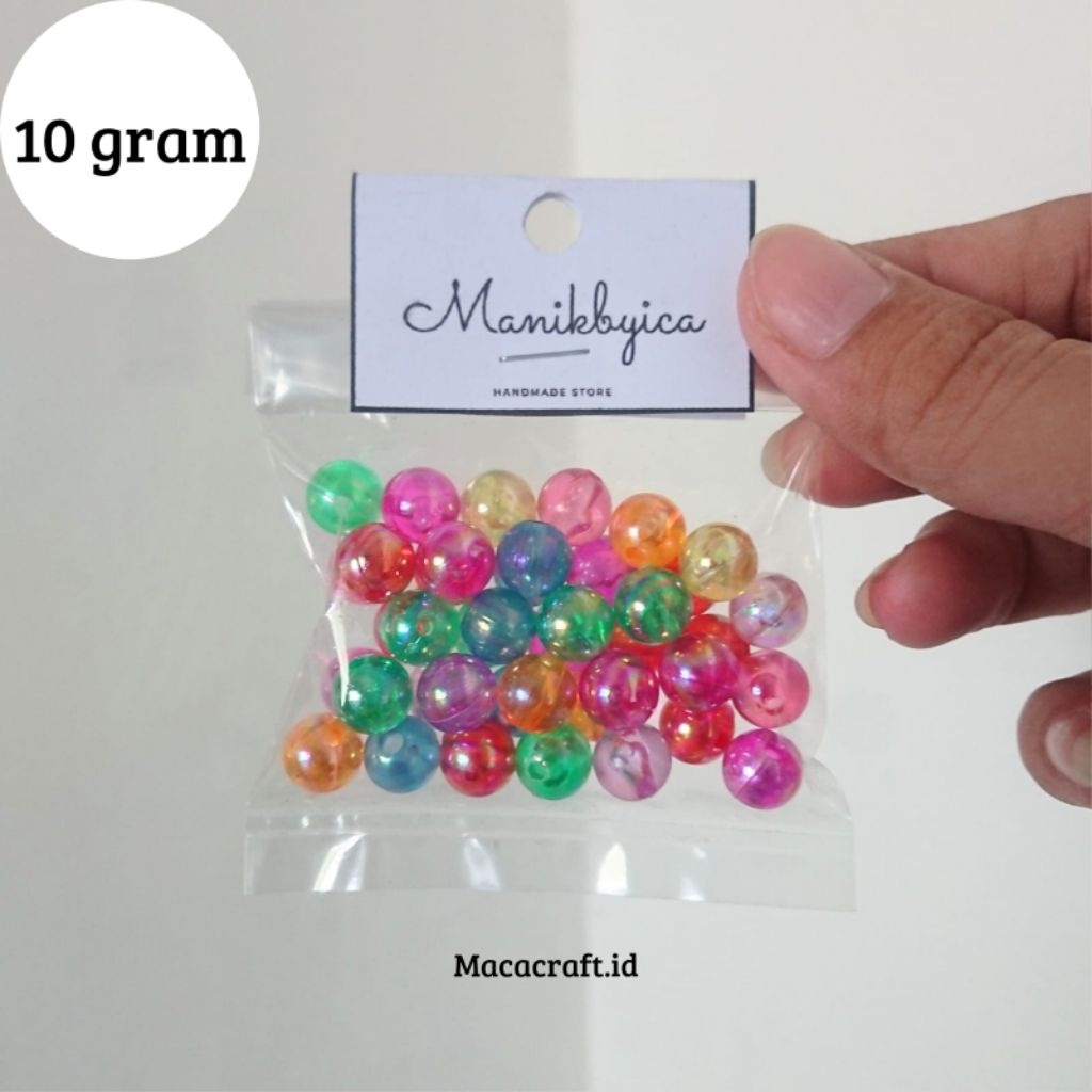 [READY STOK] Manik bulat 8mm, Manik susu 8mm