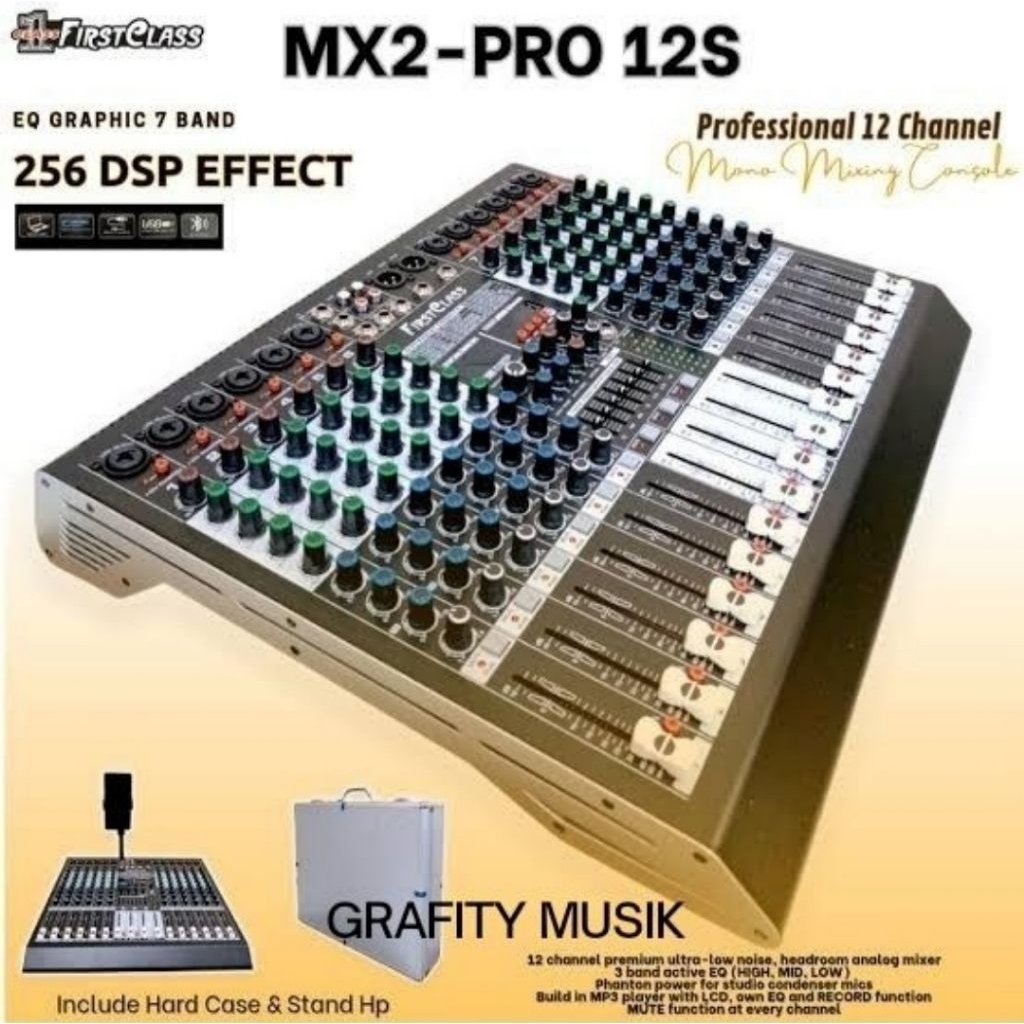 Mixer audio Firstclass 12 channel karaoke mx2 pro12s mx 2 pro12s