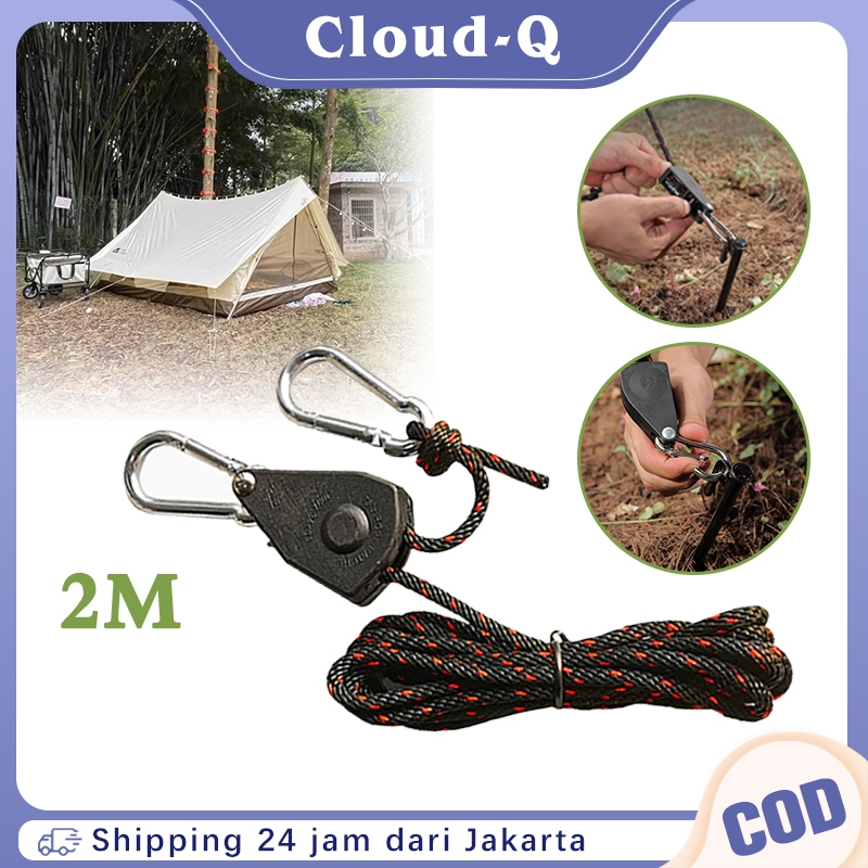 Tali Flysheet Tenda Guyline Pengencang Tali Tenda Tali Tenda Flysheet Stoper Guyline