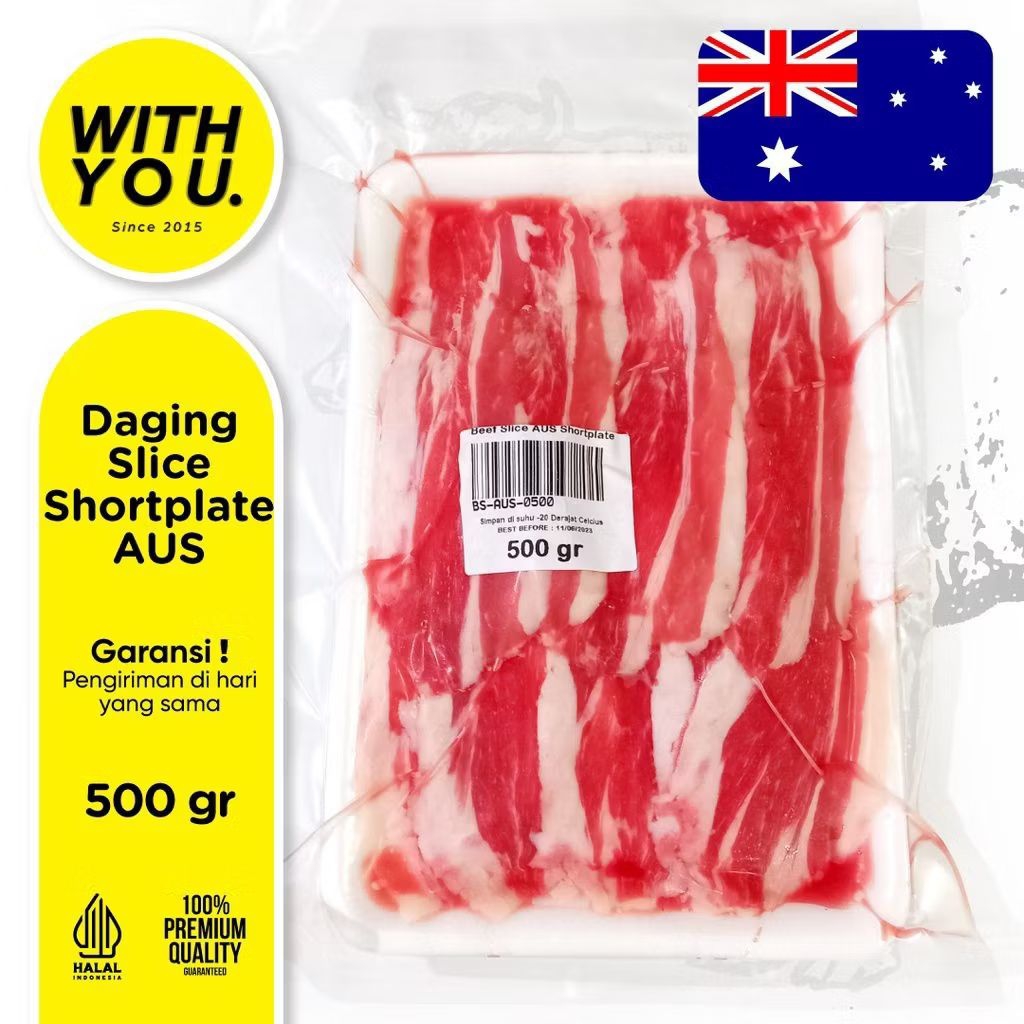 

Beef slice short plate premium 500gram - Daging slice premium