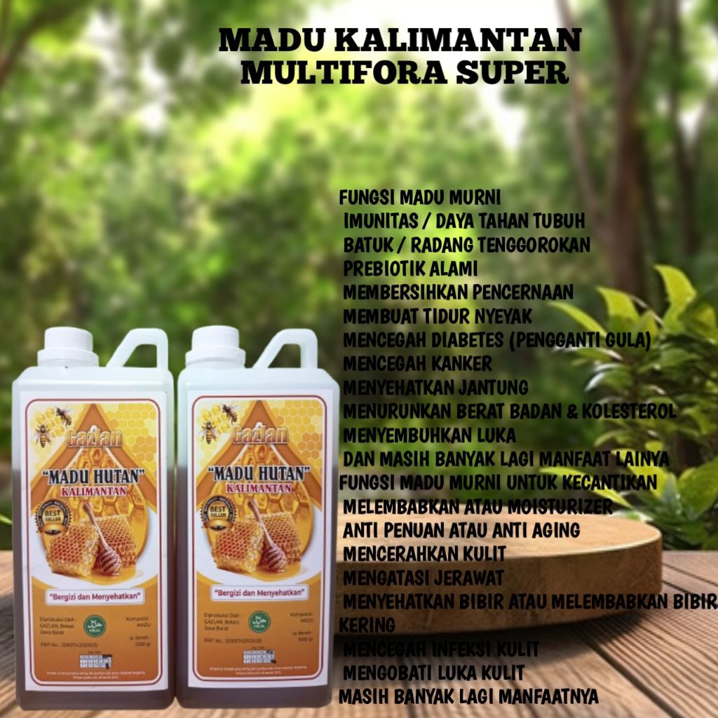 

Madu Super Hutan KalimantanPropolis, Bee pollen dan Royal Jelly 1Kg