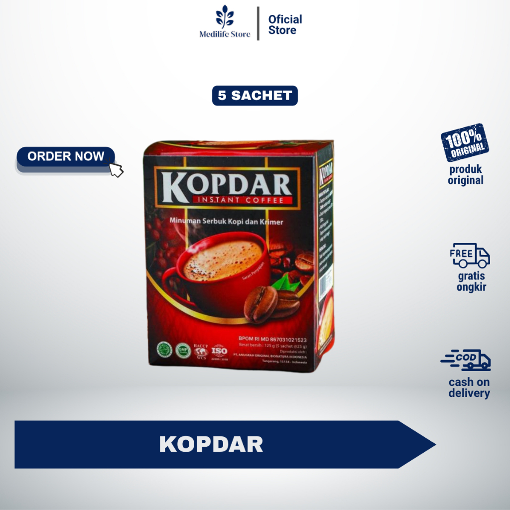 

KOPDAR INSTANT COFFEE - kopi & krimer serbuk instan | rasa nikmat, siap seduh kapan saja | kopi praktis original