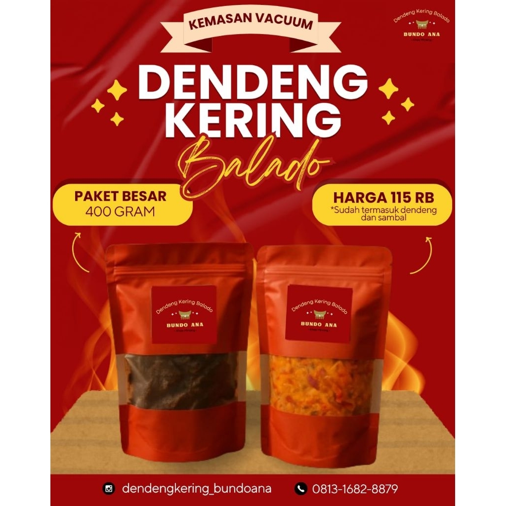 

Paket besar dendeng kering balado
