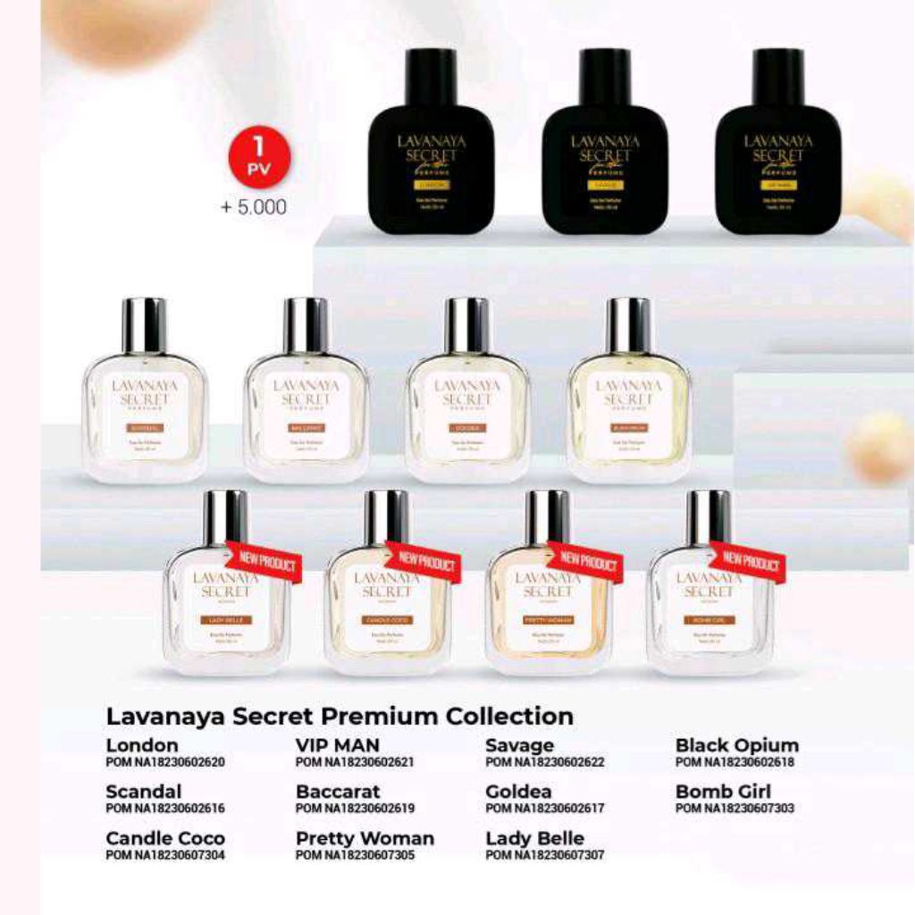 Lavanaya Secret Perfume Premium (Untuk Pilihan Varian Aroma Buat Note di Catatan/Chat Seller)