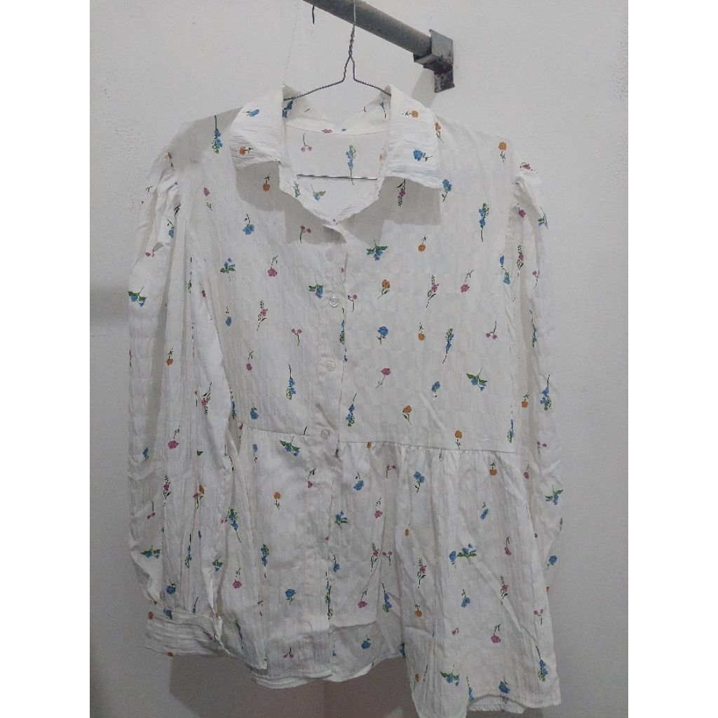 Blouse Bunga Crinkle