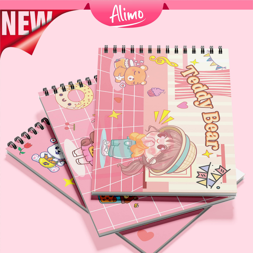 

Alimo Buku Gambar Anak Sketchbook A4 Drawing Book Lucu Jilid Spiral kertas Tebal 30 Lembar