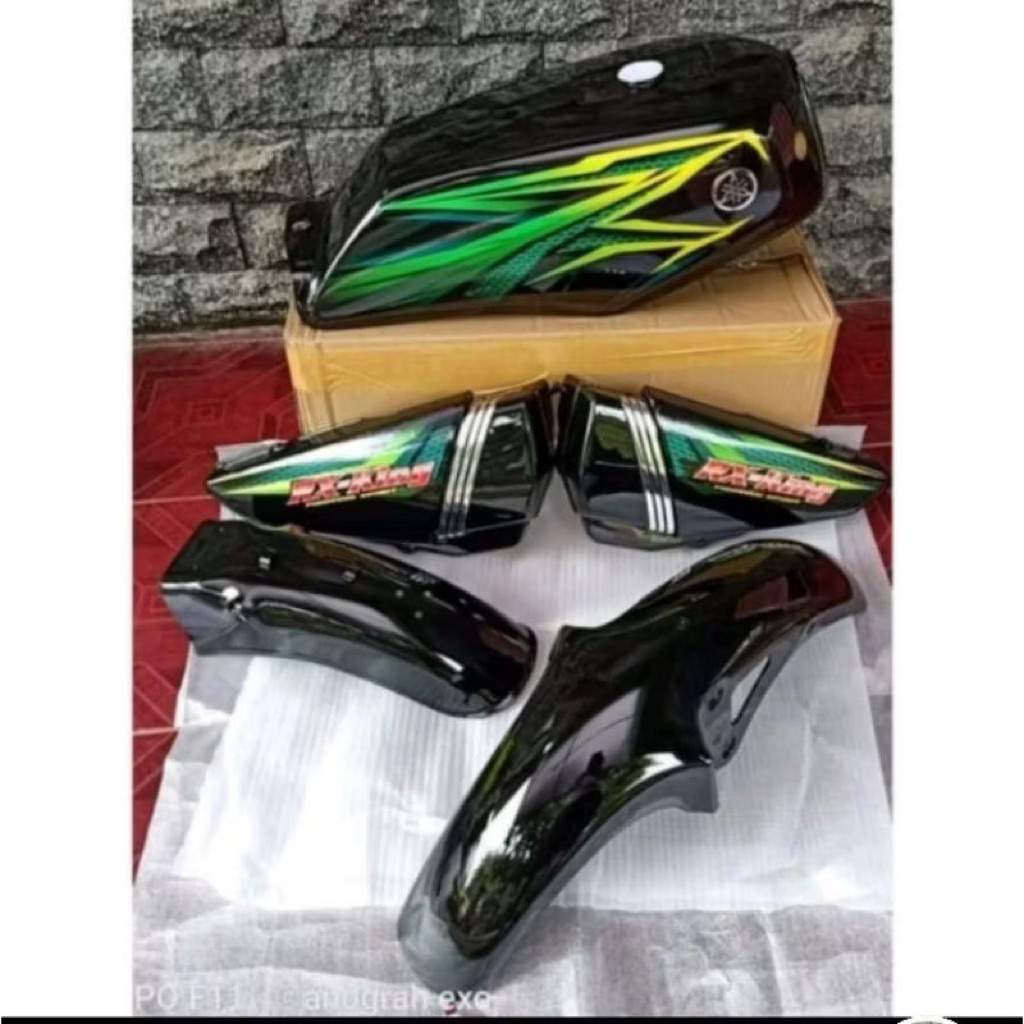 Paket komplit tangki RX KING RX King paket bodi fullset tangki rx king hitam tahun 2006