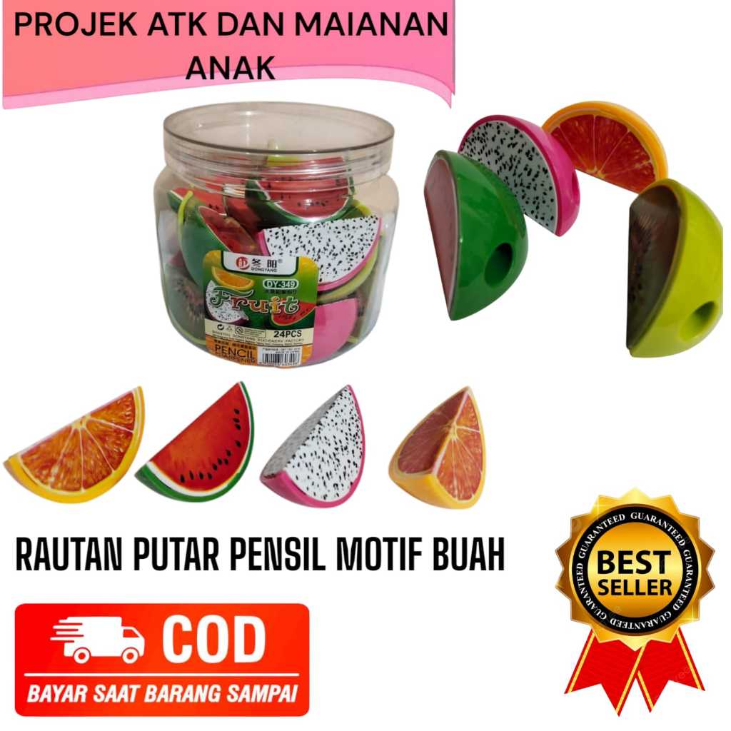 

Rautan Putar Pensil Motif Buah Aneka Warna Unik Dan Lucu Dy-349