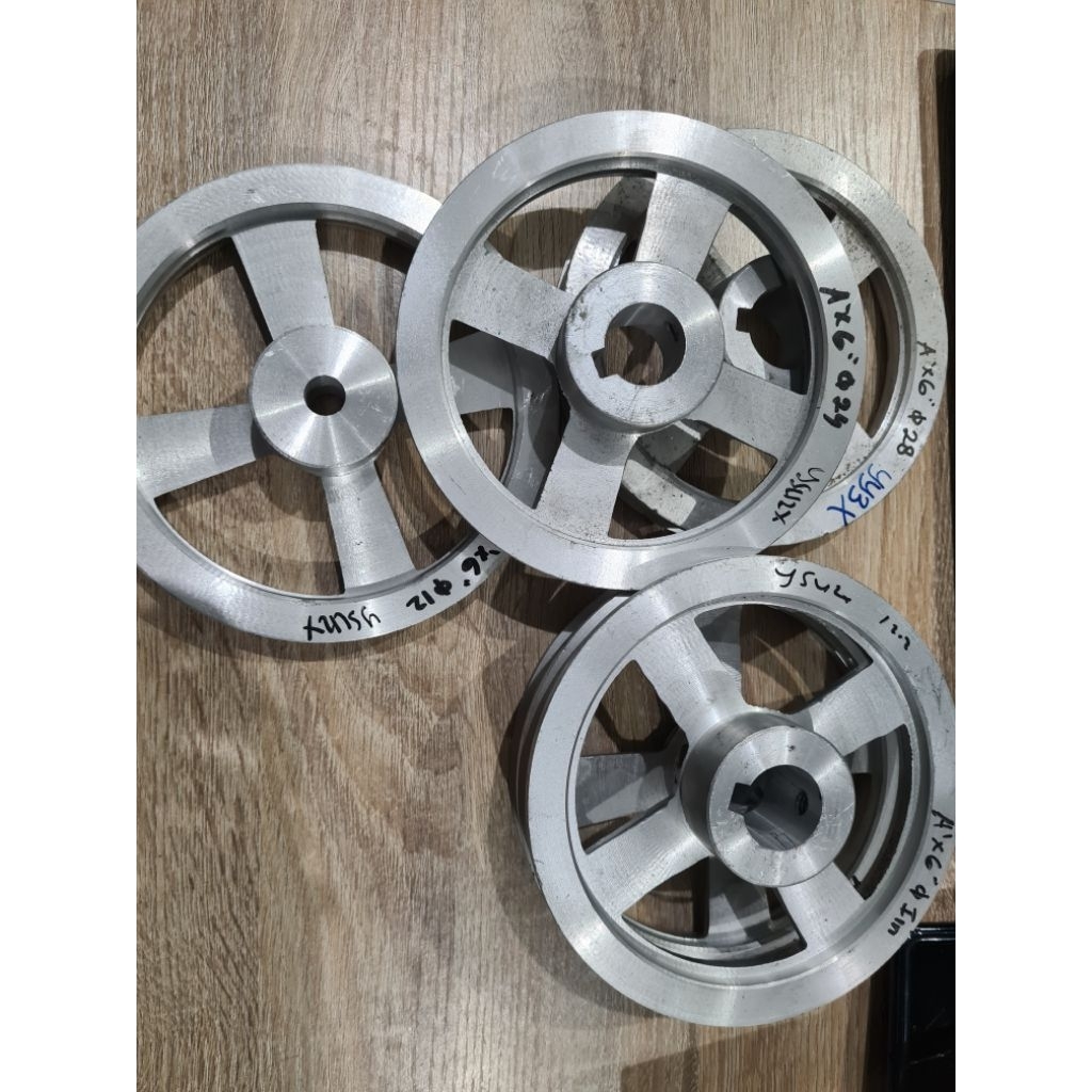 Pulley Aluminium / Pulley Dinamo Penggerak / Pulley Mesin Penggerak Aluminium Alur 1 6"