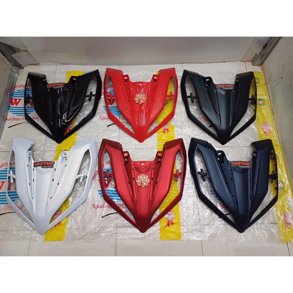 panel k2v cover front panel tameng depan tameng besar honda vario 125 new gen2 k2v hitam kilap merah