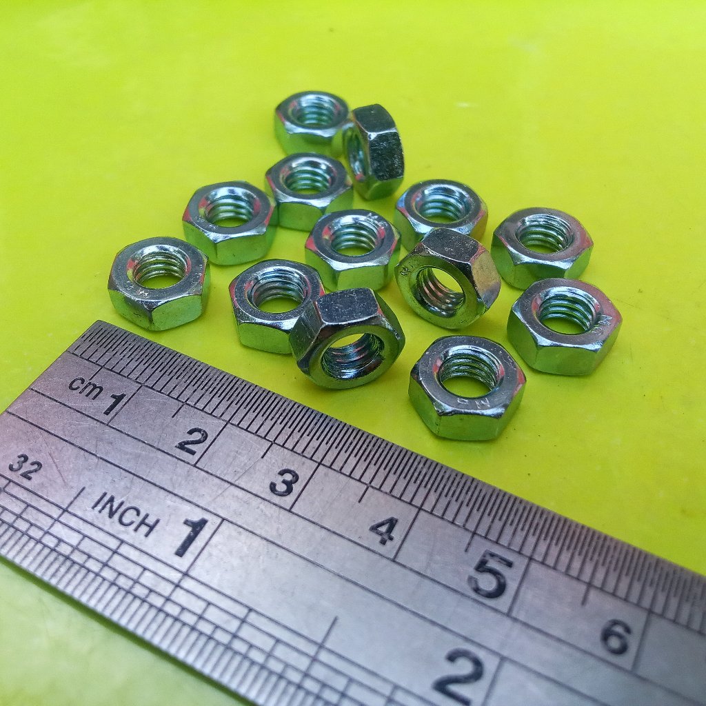 MUR PUTIH M6 / MUR BAUT CROME KUNCI 10 / MUR M6 GALVANIS / MUR GALVANIZ M6 / NUT M6 BAUT 10