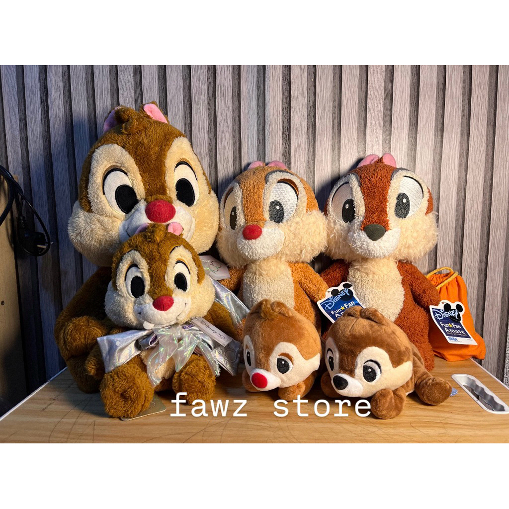 BONEKA Kado/koleksi karakter SERIAN CHIP & DALE tupai disney original newtag