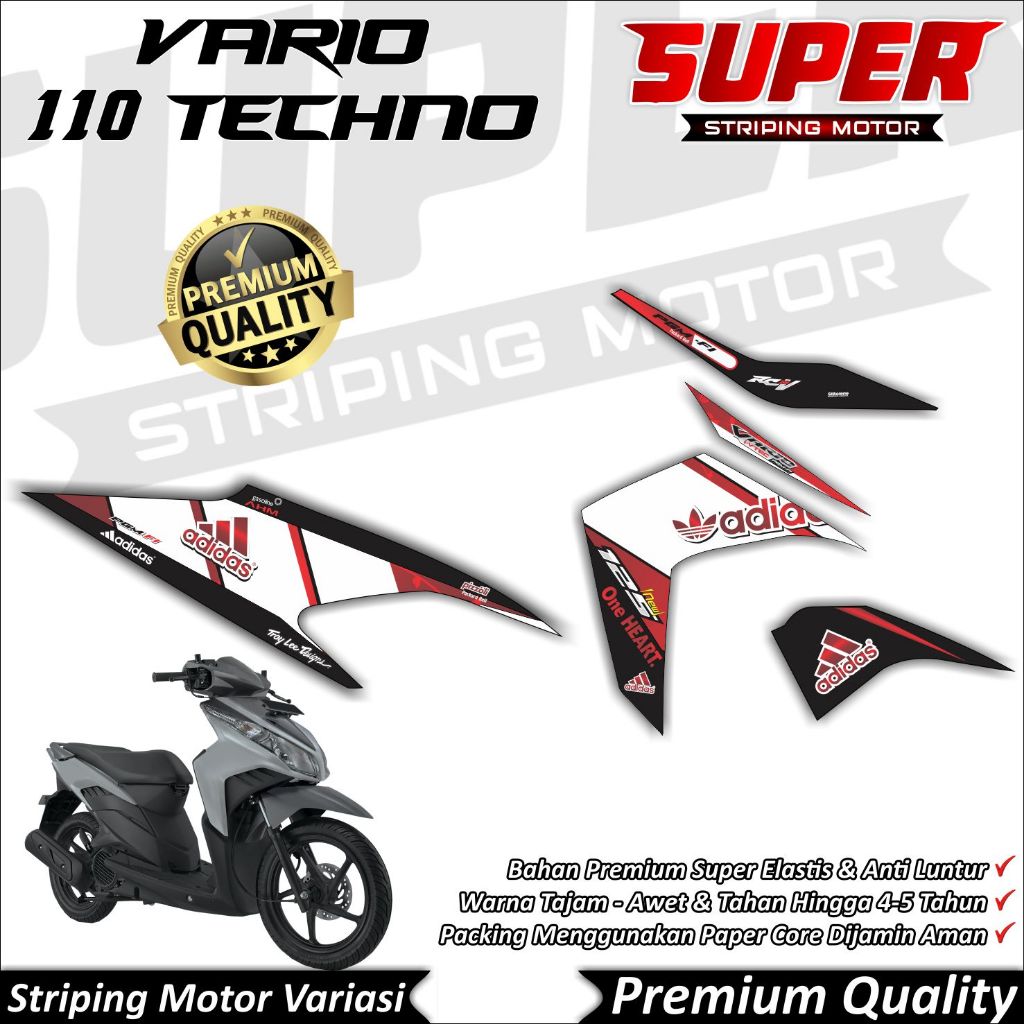 Stiker Vario 110 Techno Anti Luntur keren Striping Vario 110 Techno Striping Honda Vario 110 Techno 