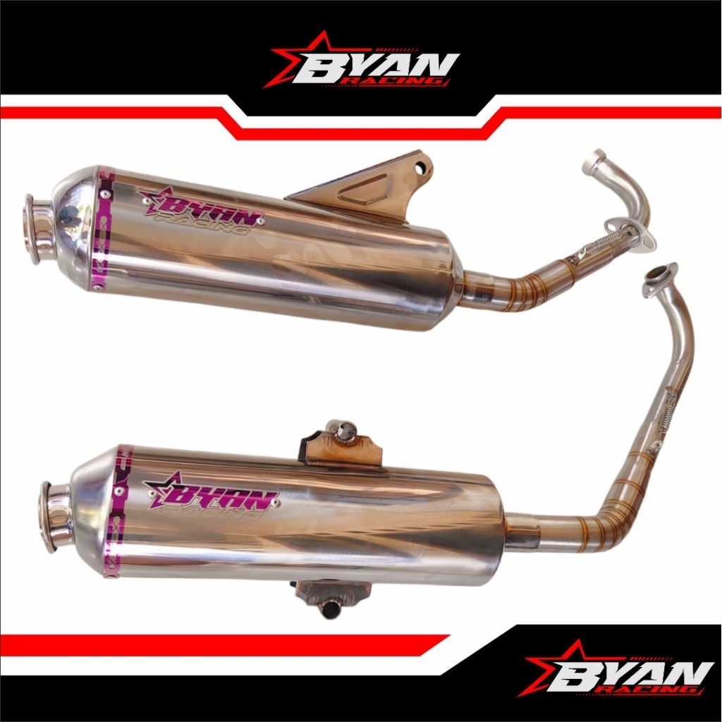 Knalpot Standar Racing Mio Sporty New Byan Inlet 38 UNGU  Beat Vario Nmax AEROX Breket Atas Bawah