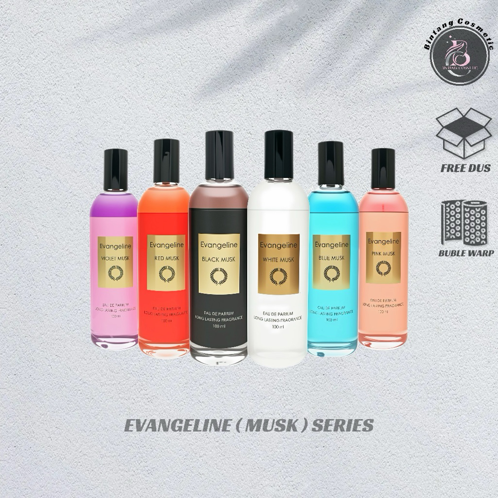 Evangeline Musk Eau De Parfume Series 100ml , Parfum Evangeline Black Musk Red Musk
