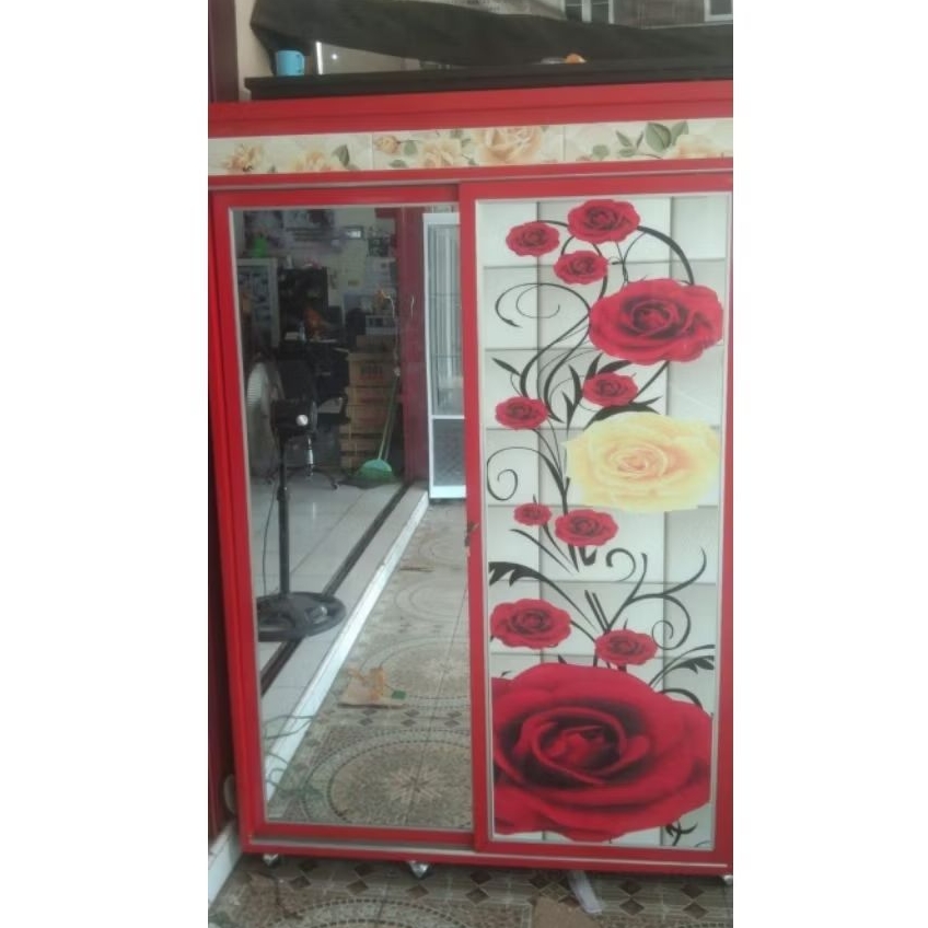 Lemari Stenlis Sliding 2 Pintu Besar
