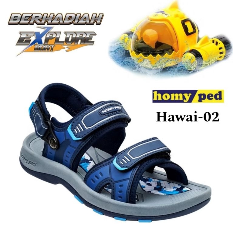 KODE Y13E Sandal Gunung Anak Cowok Berhadiah Mainan Keren Homyped Sol Karet Anti Licin Size 28 sd 37