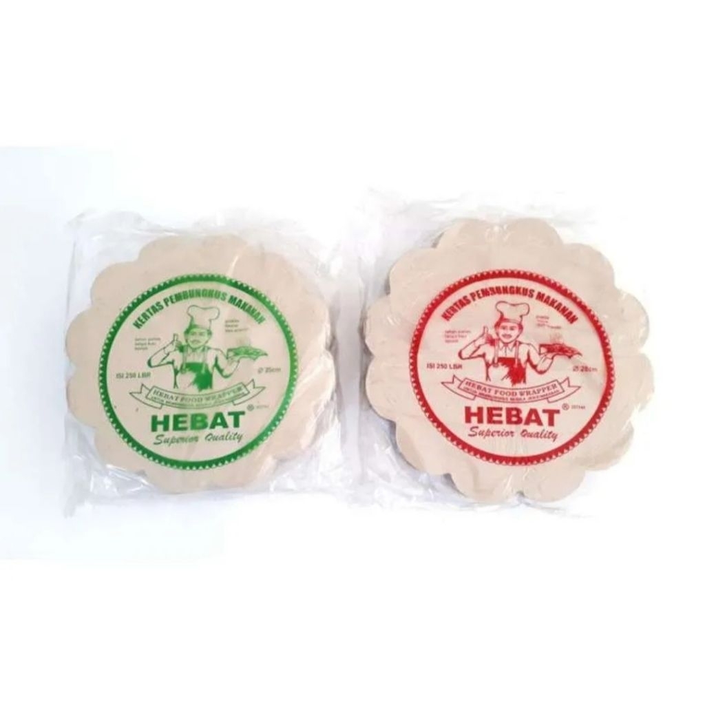 kertas nasi bulat merk hebat isi 250 lembar