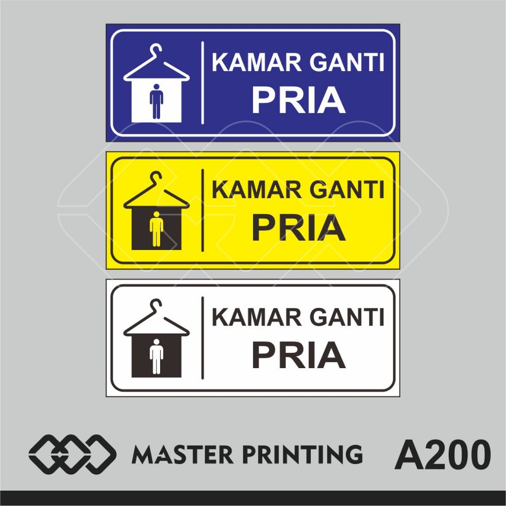 

A200 - Acrylic Sign, Stiker Akrilik Kamar Ganti Pria, Tahan Air, Termurah, dan Bisa Custom