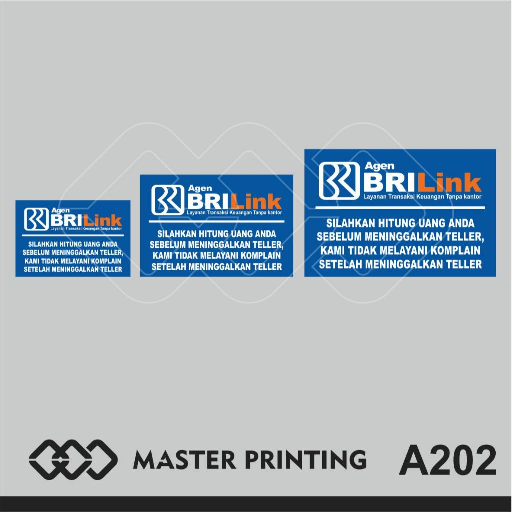 

A202 - Akrilik Agen BRILink / BRI Link, Acrylic Sign, Tahan Air, Termurah, dan Bisa Custom