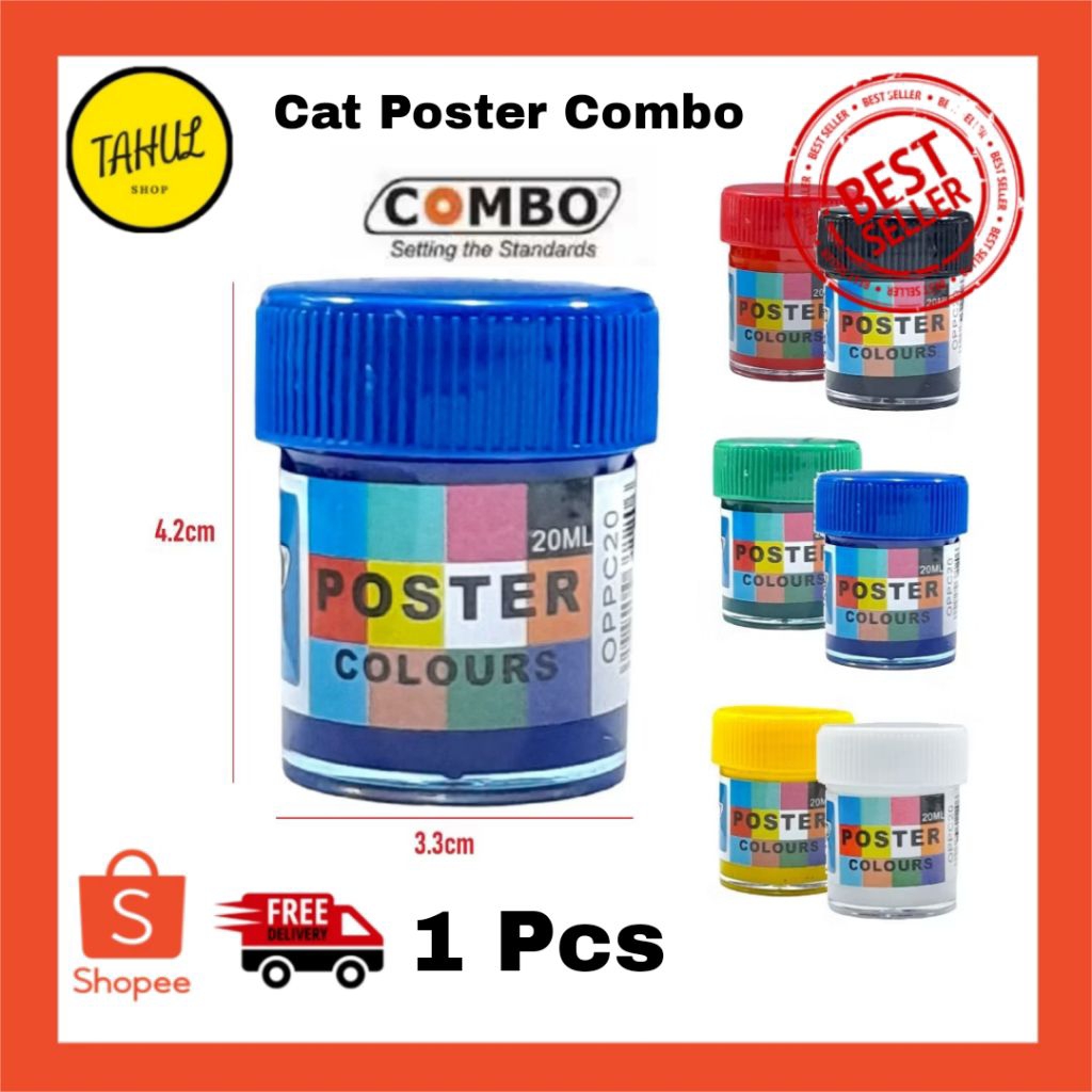 

1 pcs !!! Cat poster Combo 20 ml / Cat Poster 20ml Combo - 1 pcs Cat poster merah, biru, kuning, hijau, hitam, putih Poster Colour 6 Warna