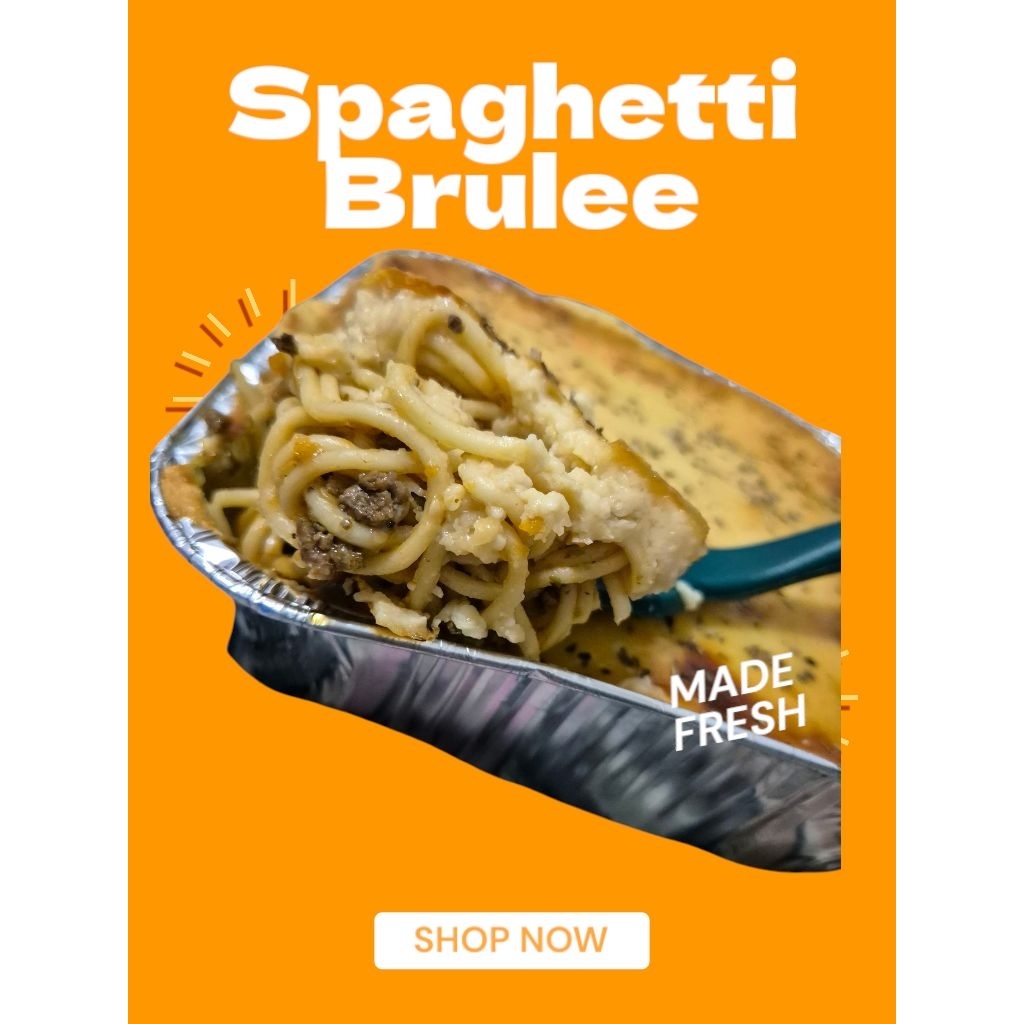 

Spaghetti Brulee bisa untuk hampers/hantaran