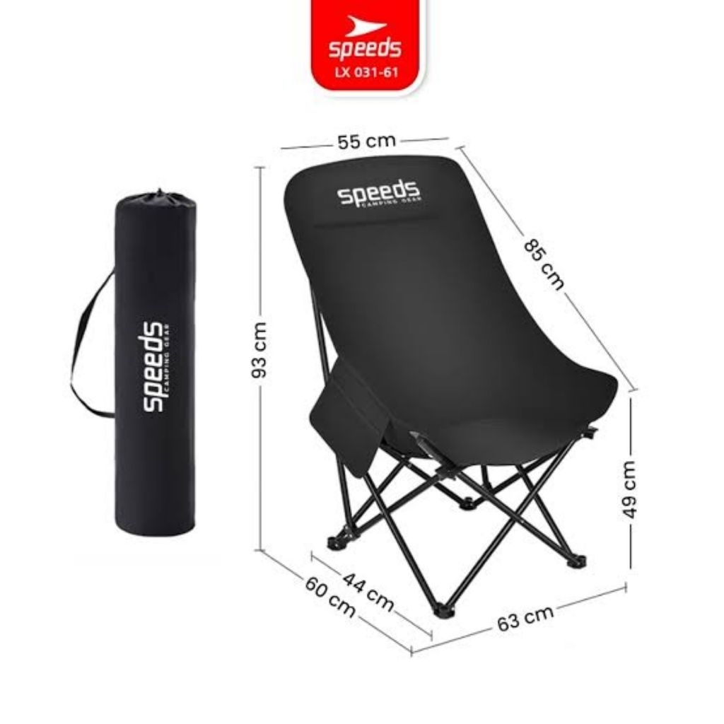 Kursi Lipat Sandaran Tinggi Speeds/Kursi Outdoor/Kursi Santai/Kursi Lipat Speeds