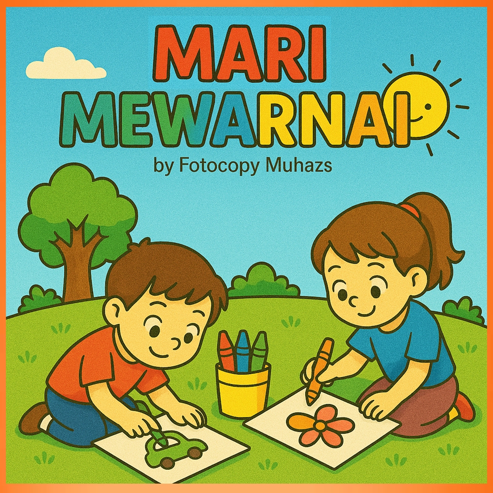 

50 Lembar Kertas Mewarnai A4