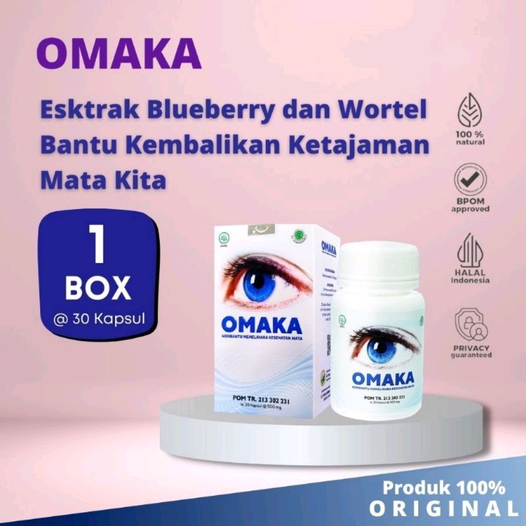 RESMI Omaka Asli Original BPOM Obat Mata Herbal Ampuh Mengurangi Mata Minus dan Rabun omaka Terlaris