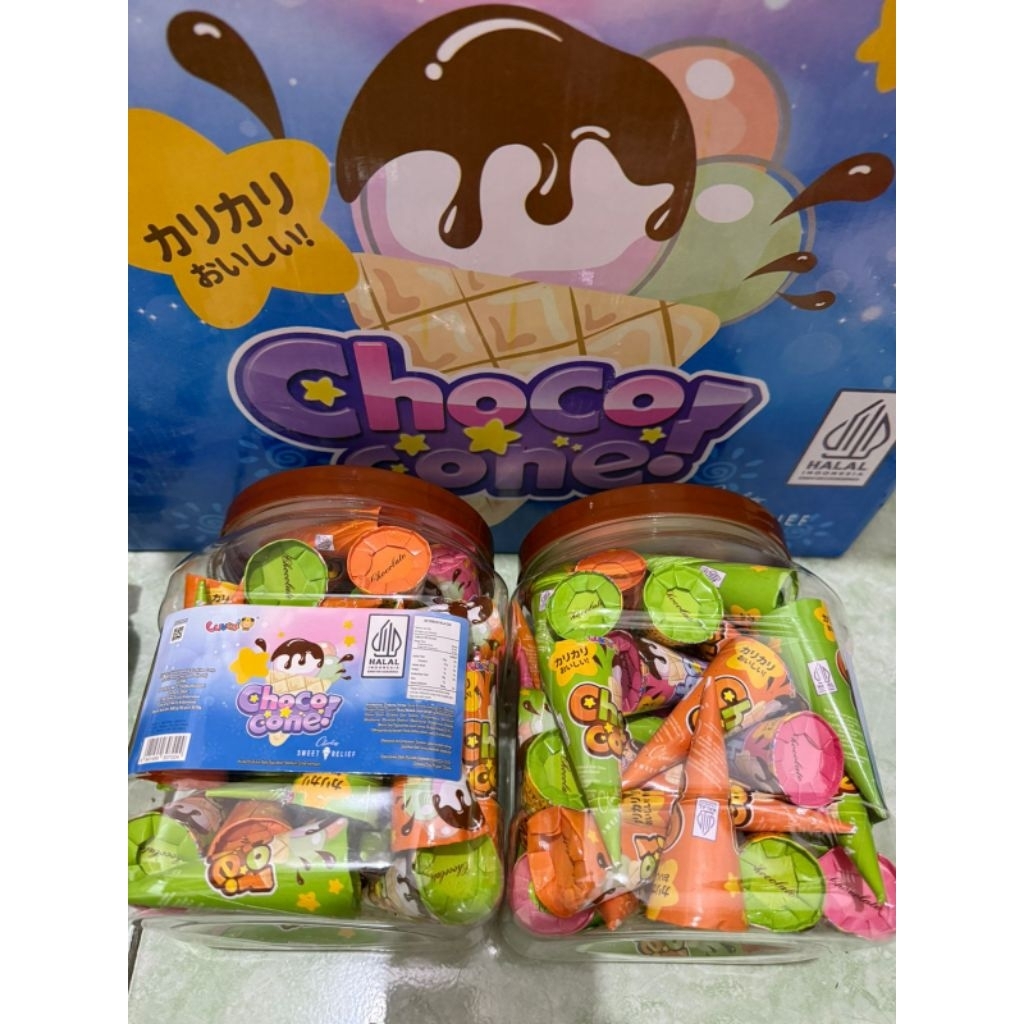 

LUVMI CHOCO CONE / BISCUIT COKELAT ICE CREAM CONE ISI 50PCS