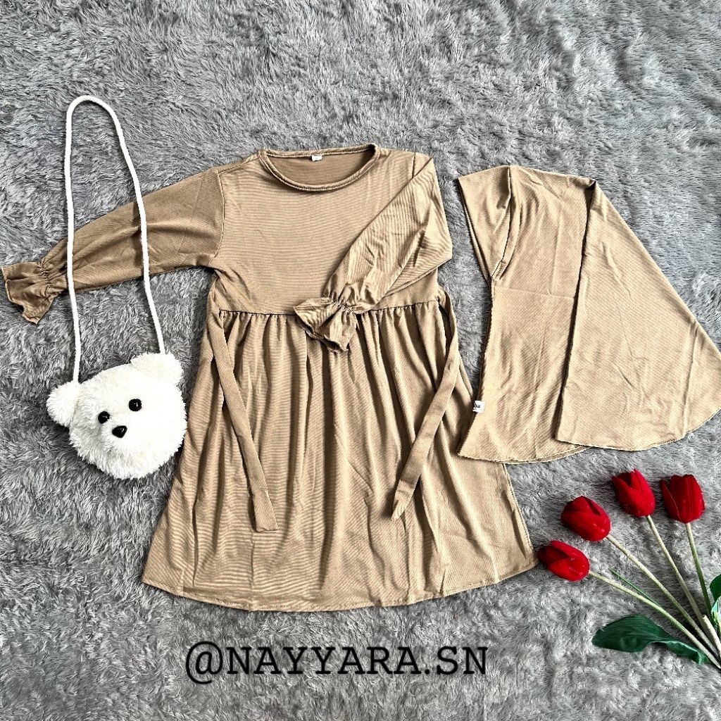 Setelan Gamis Dan Kerudung Anak Untuk Usia 1-8 Tahun Model NAYRA