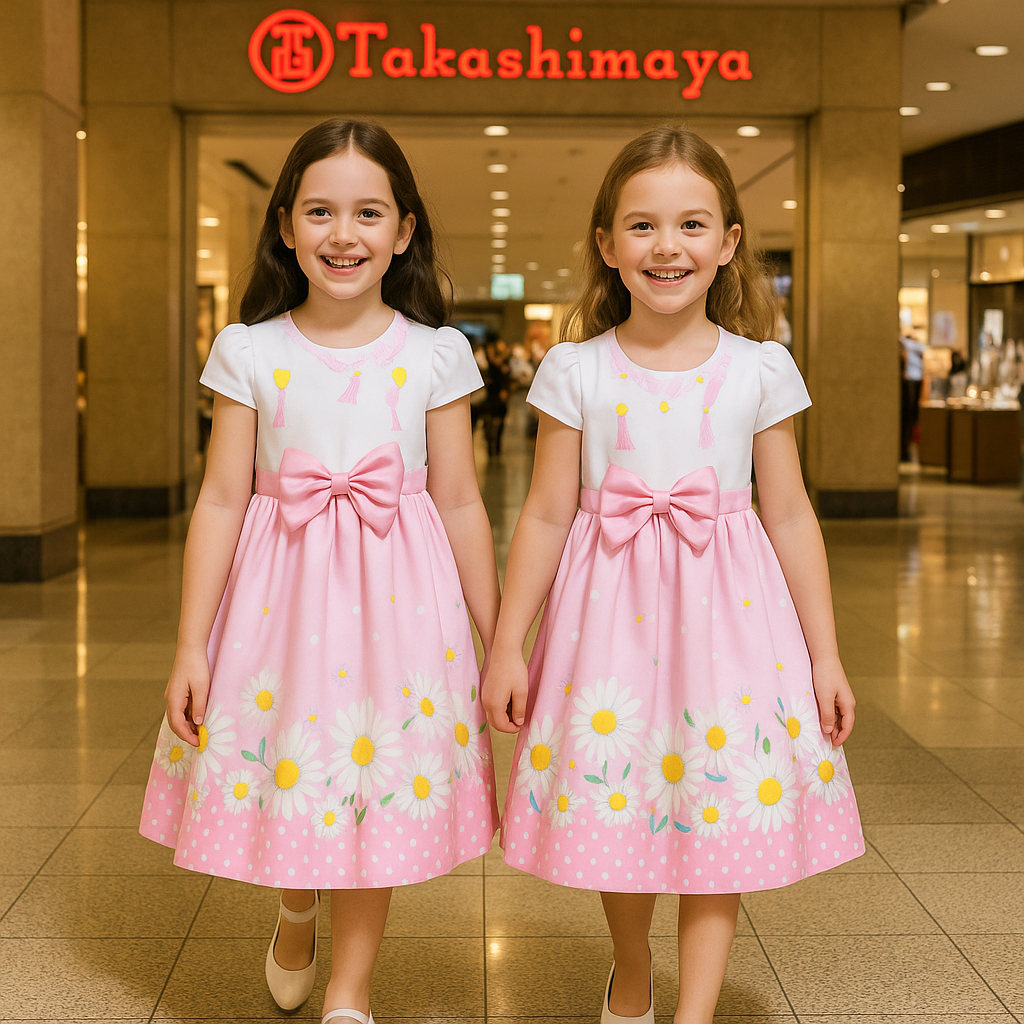 Two Mix - Baju Dress Pesta Anak Perempuan Satin Premium Usia 1-12 Tahun Y882