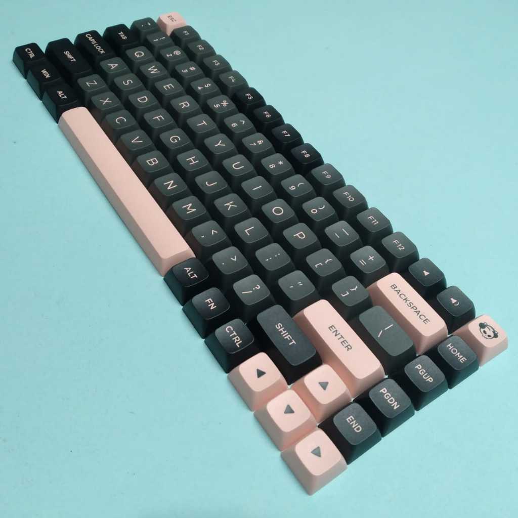 Keycaps AKKO Black Pink Low ASA Profile PBT Double Shot