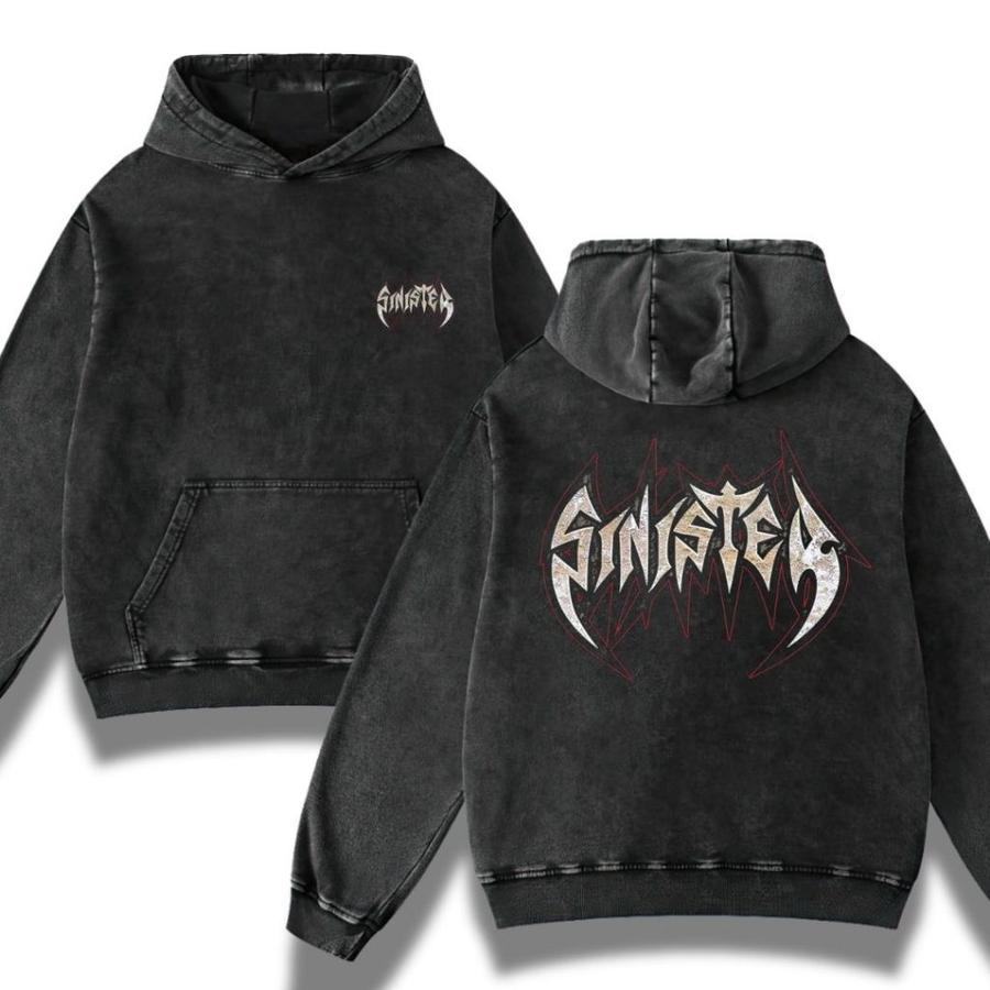 Jaket | Hoodie Band Sinister  Stone Wash Hoodie Washing - HOODIE WASHED UNISEX