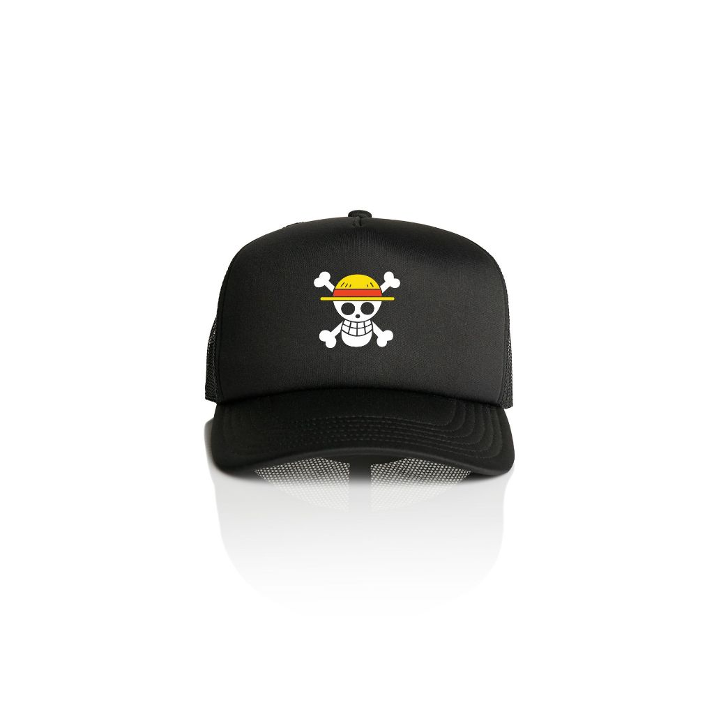 Topi Jaring / Trucker Cap One Piece Monkey D.Luffy Logo