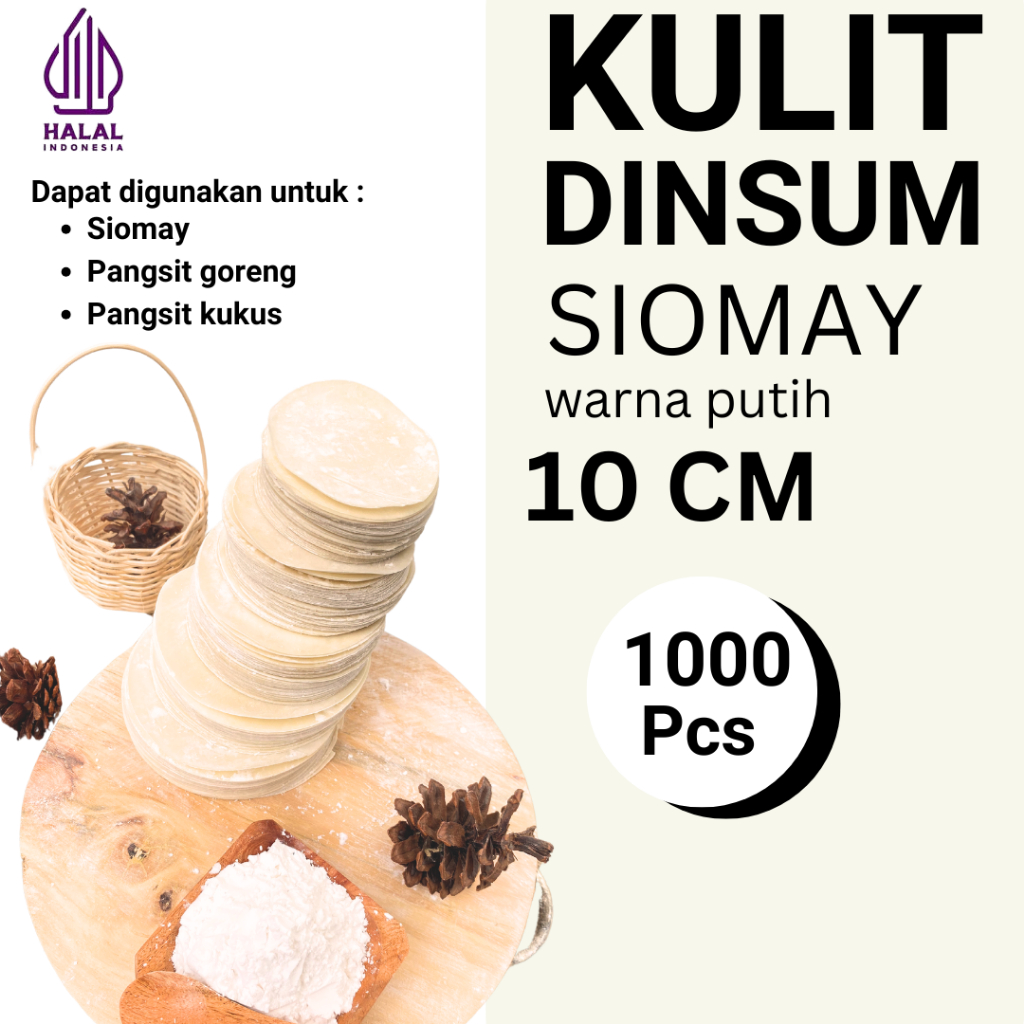 

Kulit Dimsum | 10 CM | 1000 pcs | Halal | Kulit Bulat | Murah | KULIT TIPIS | Siomay | dimsum goreng | dimsum kukus | Terhemat | Kulit dimsum VACUM | FROZEN FOOD
