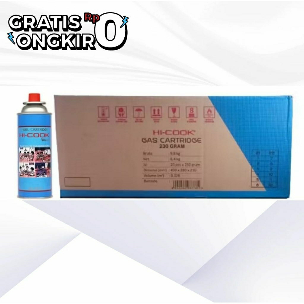 Gas Portable Hi Cook 1 Dus isi 28 pcs ( Bukan Refil )
