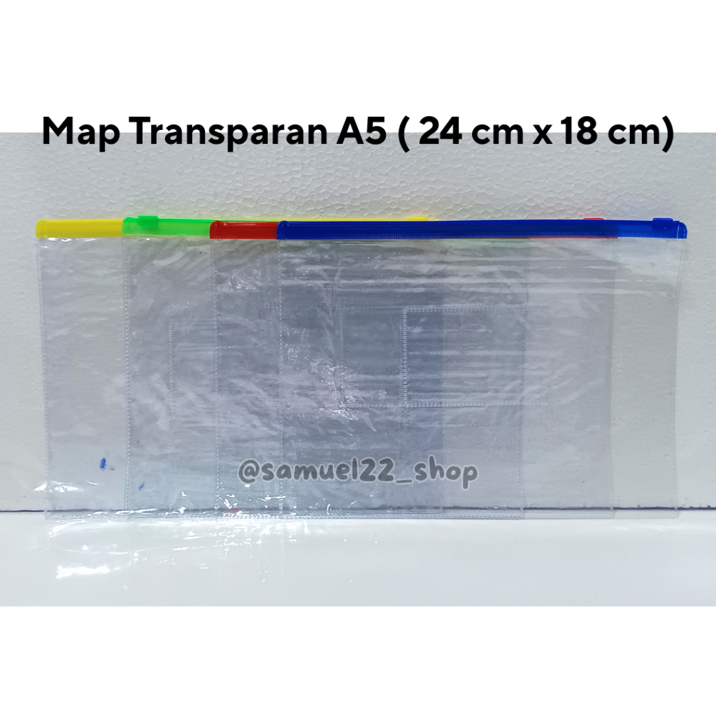 

Map Zipper Bening Transparan Plastik A5