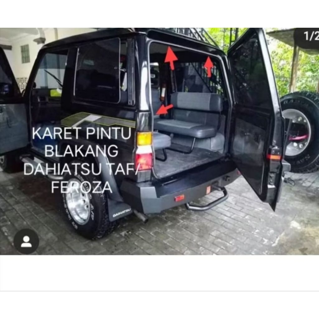 karet pintu bagasi belakang Daihatsu Feroza TAFT