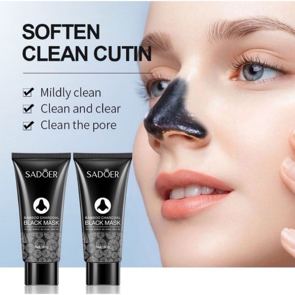 Masker Komedo Activated Carbon Black Mask Charcoal Masker Wajah Penghilang Komedo dan Jerawat / Mask