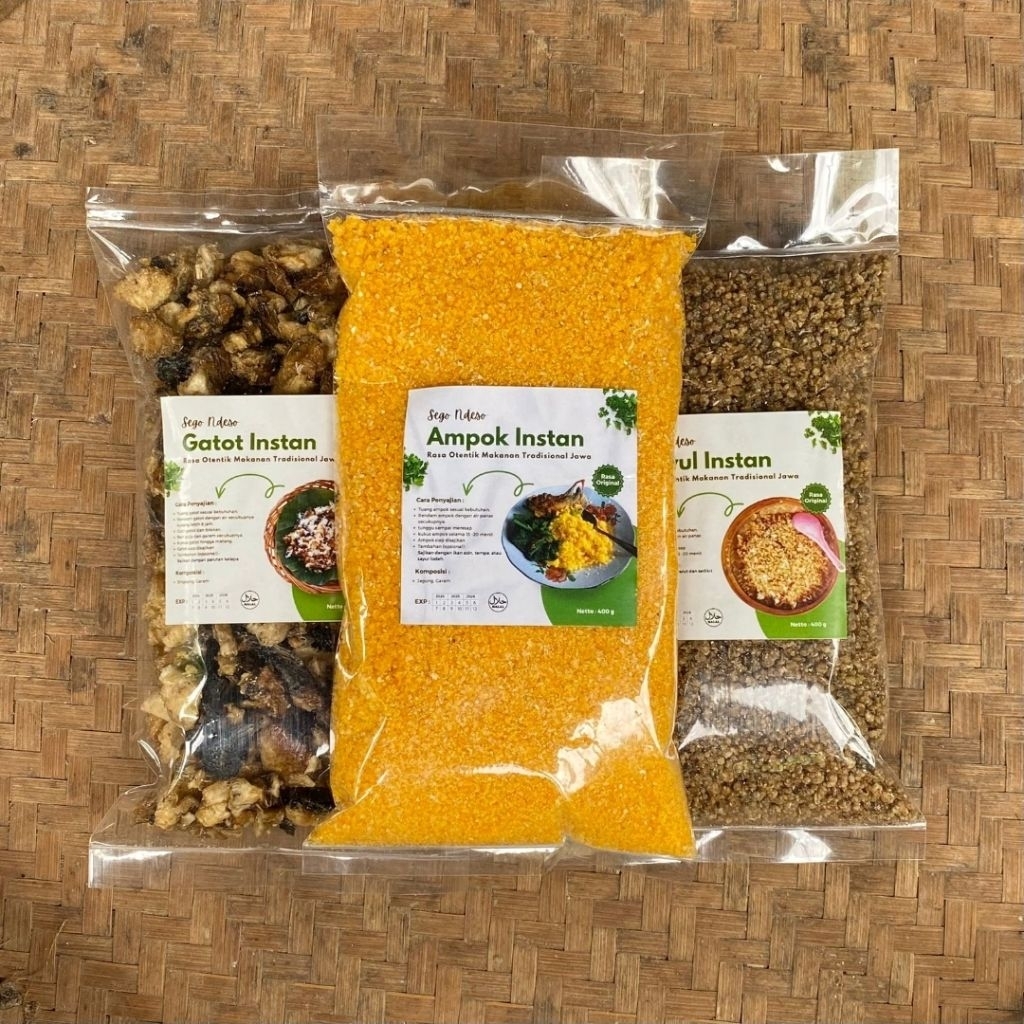 

Tiwul, gatot, ampok instan original kemasan 400 g