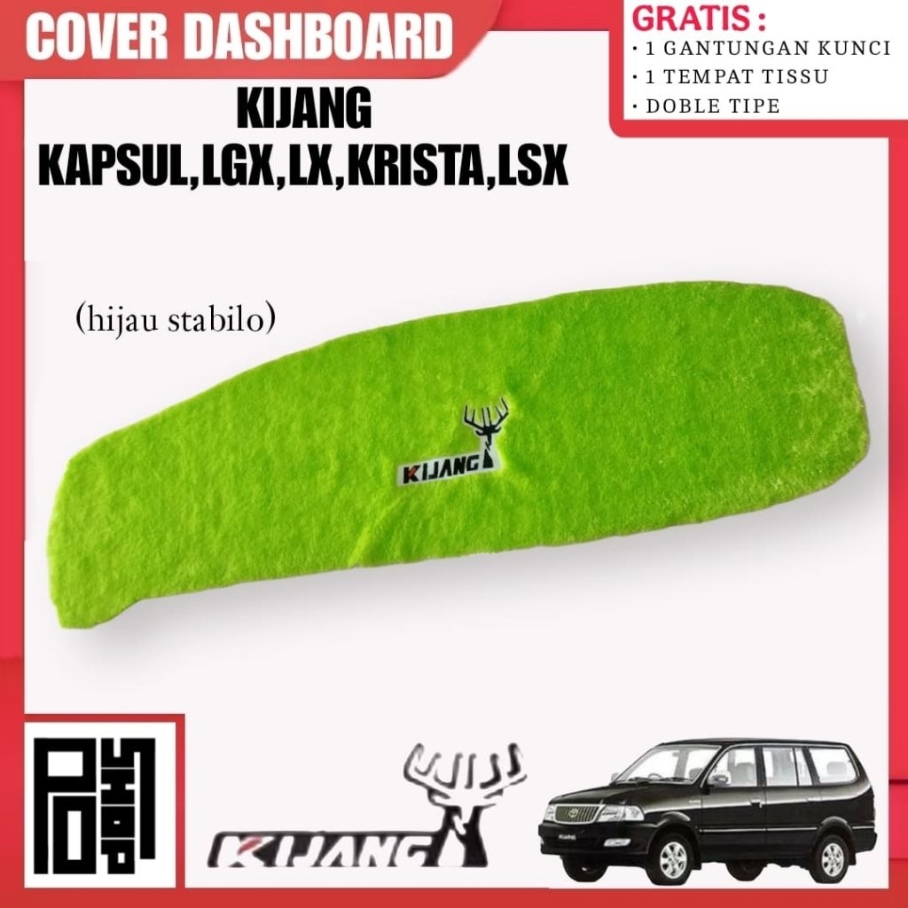 COVER ALAS DASHBOARD MOBIL BULU  KIJANG KAPSUL,LGX,LX,LSX,KRISTA BORDIR 3D karpet bulu dashboard mob