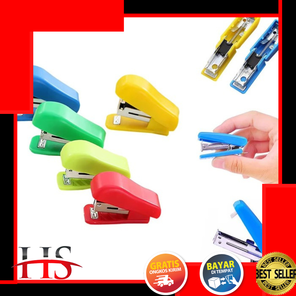 

Staples Stapler Mini Kecil Set Unik Lucu Bonus isi ATK Portable Alat Penjepret Kertas Mini