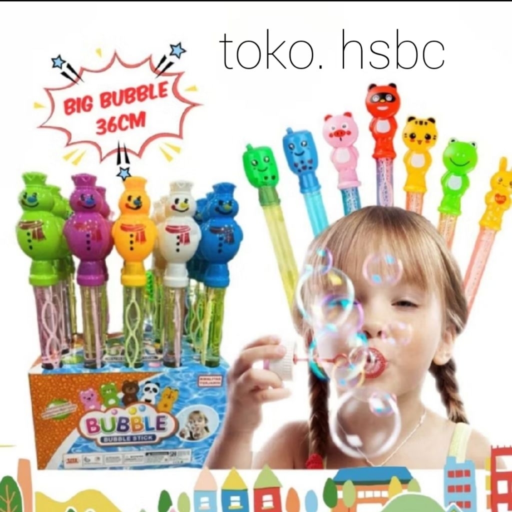 

PROMO MAINAN GELEMBUNG BUBBLE STICK 5 LUBANG JOMBO 36CM HARGA SATUAN 1 PCS